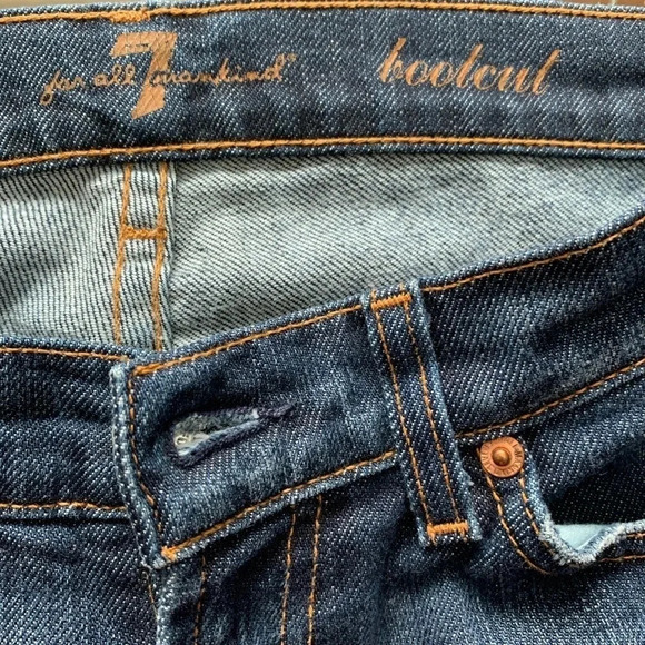 7 For All Mankind Bootcut Distressed Jeans Size 27 - Picture 5 of 8